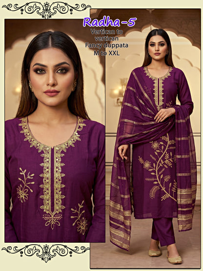 Radha Infinity Vertican Readymade Pant Style Suits Wholesaler India