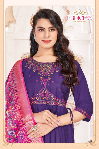 Radha Princess Creation Roman Readymade Anarkali Suits Wholesaler Ahmedabad