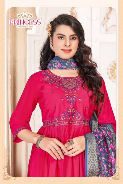 Radha Princess Creation Roman Readymade Anarkali Suits Wholesaler Ahmedabad