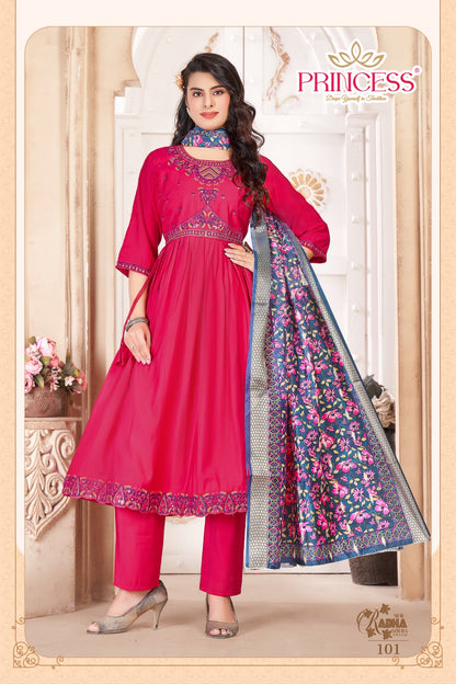 Radha Princess Creation Roman Readymade Anarkali Suits Wholesaler Ahmedabad