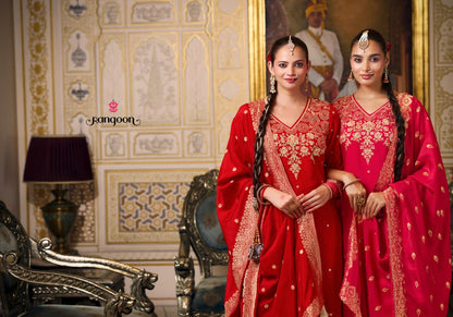 Radha Rani Rangoon Silk Readymade Pant Style Suits Manufacturer