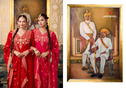 Radha Rani Rangoon Silk Readymade Pant Style Suits Manufacturer