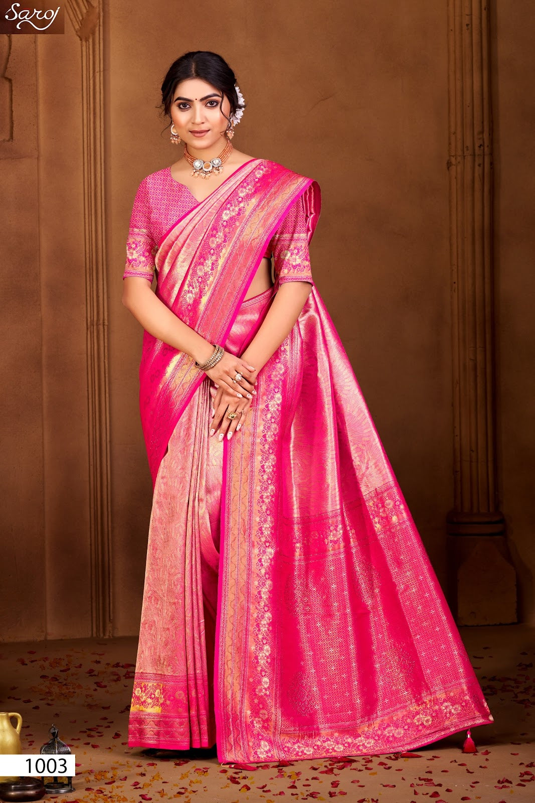Radha Saroski Vol 5 Saroj Kanjivaram Sarees Wholesaler