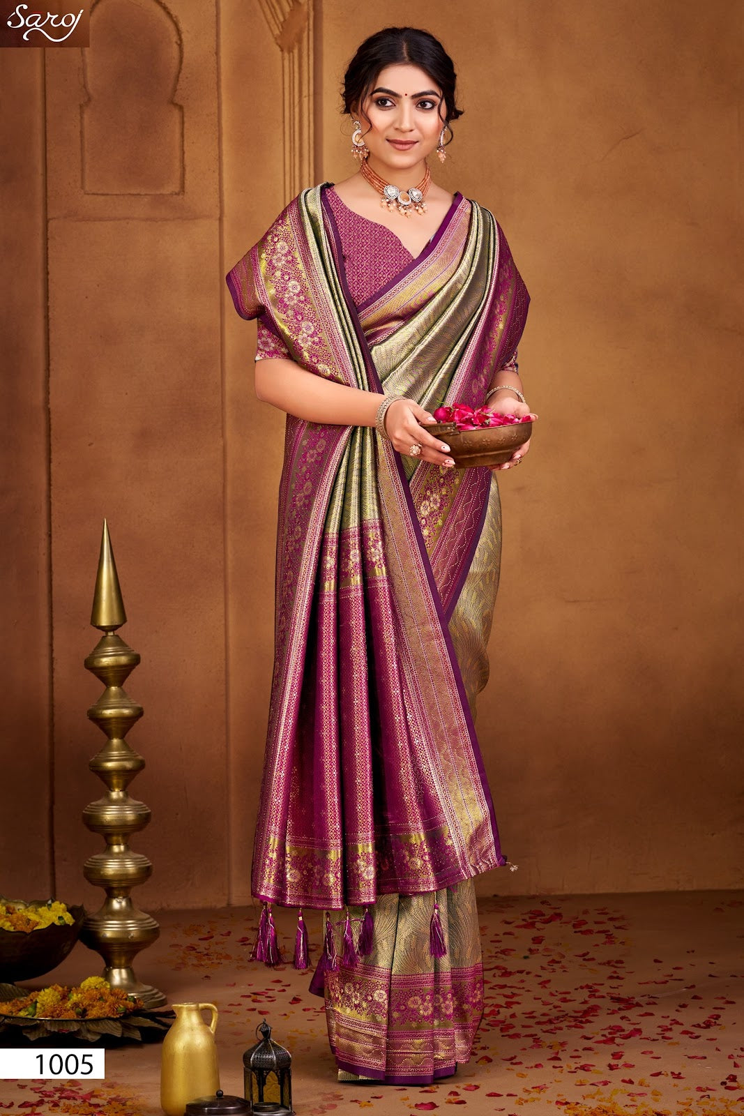 Radha Saroski Vol 5 Saroj Kanjivaram Sarees Wholesaler