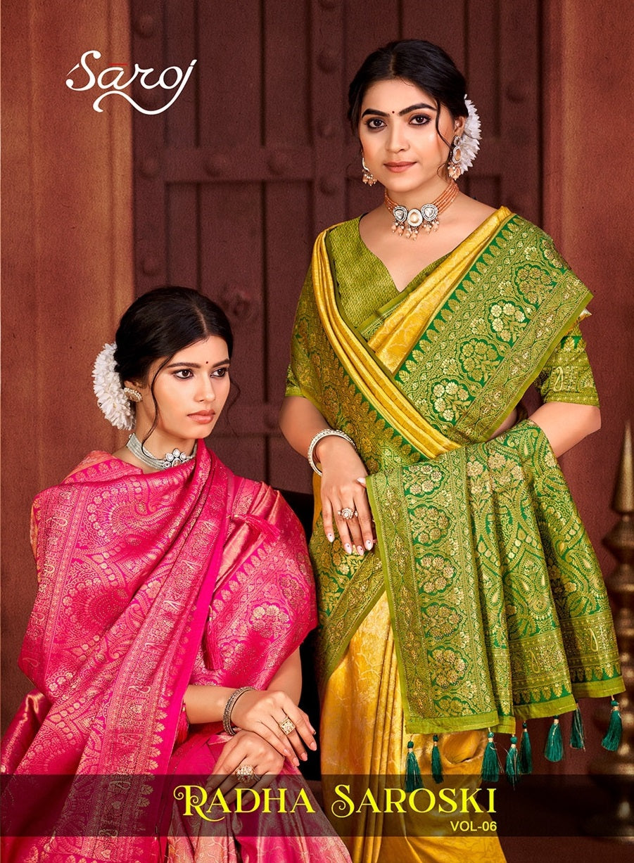 Radha Saroski Vol 6 Saroj Kanjivaram Sarees Wholesale Rate