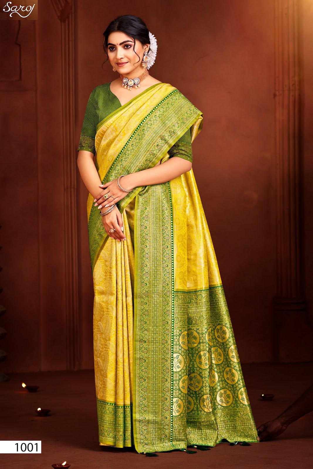 Radha Saroski Vol 7 Saroj Kanjivaram Sarees Manufacturer Ahmedabad