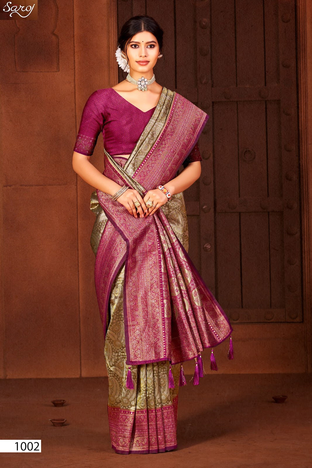 Radha Saroski Vol 7 Saroj Kanjivaram Sarees Manufacturer Ahmedabad