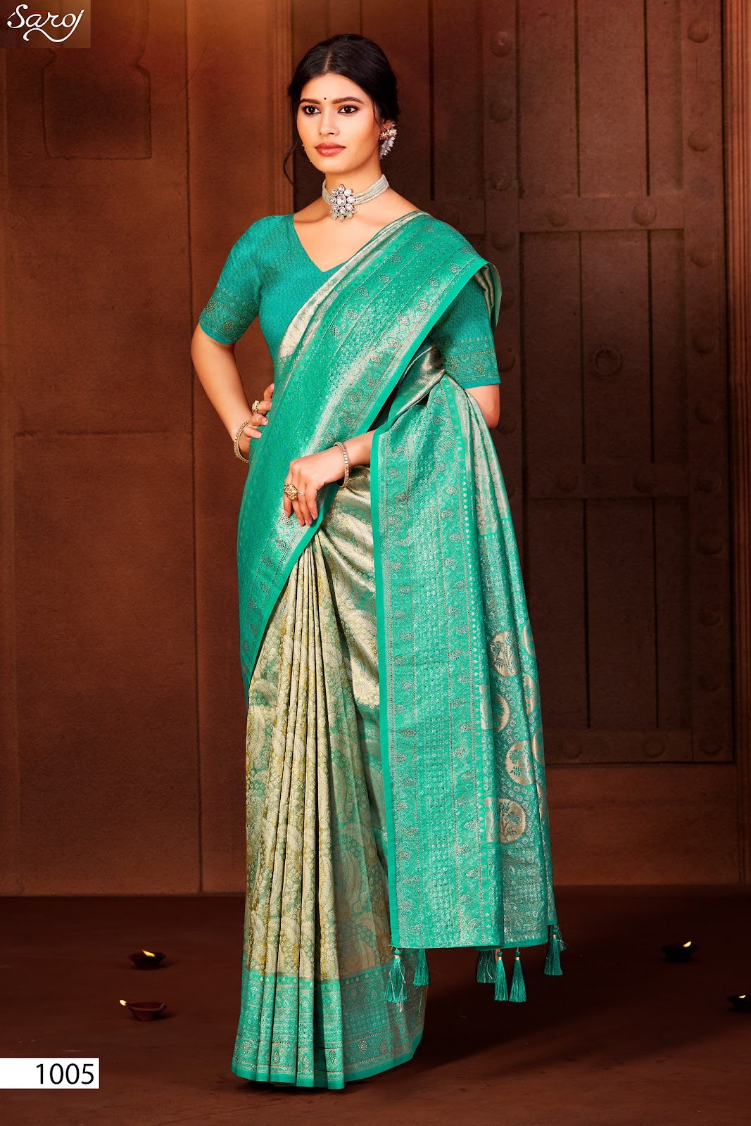 Radha Saroski Vol 7 Saroj Kanjivaram Sarees Manufacturer Ahmedabad