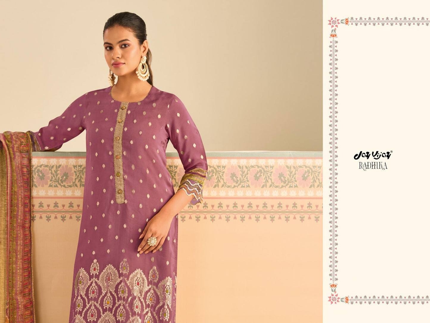 Radhika Jay Vijay Organza Plazzo Style Suits Exporter