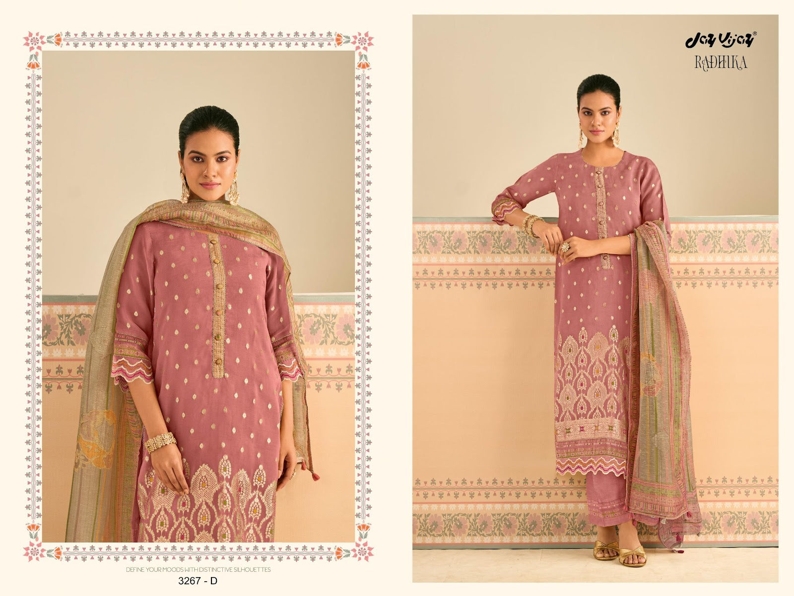 Radhika Jay Vijay Organza Plazzo Style Suits Exporter