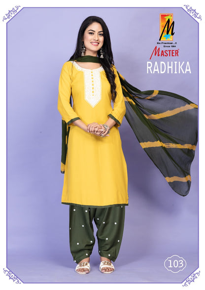 Radhika Master Rayon Readymade Salwar Suits Wholesale Price