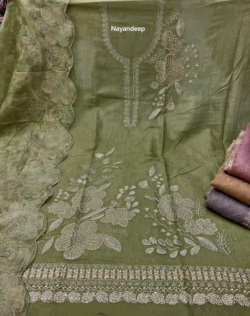 Radhika Nayandeep Silk Salwar Suits Supplier