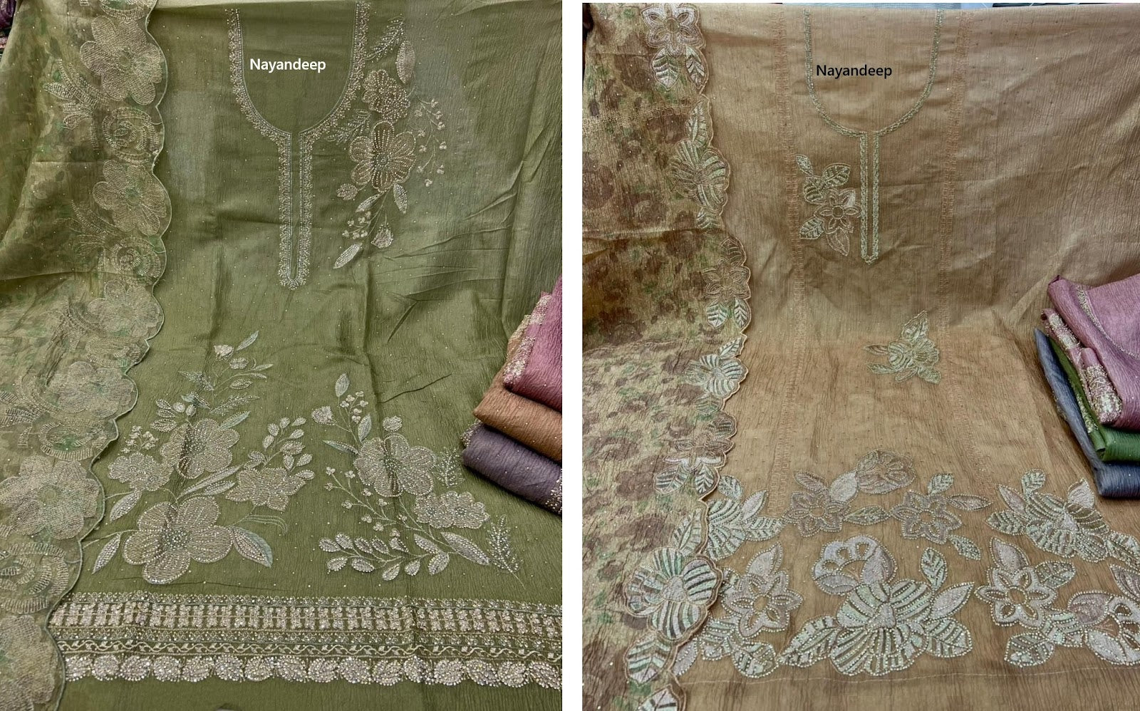 Radhika Nayandeep Silk Salwar Suits Supplier