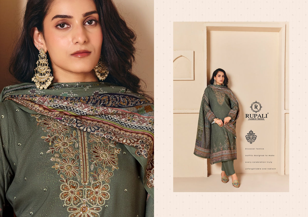 Radhika Rupali Viscose Pashmina Suits Wholesaler Ahmedabad