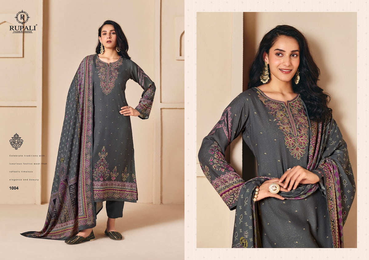 Radhika Rupali Viscose Pashmina Suits Wholesaler Ahmedabad