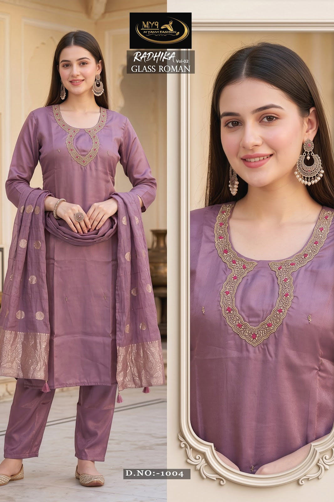 Radhika Vol 2 My9 Roman Readymade Pant Style Suits Manufacturer Ahmedabad