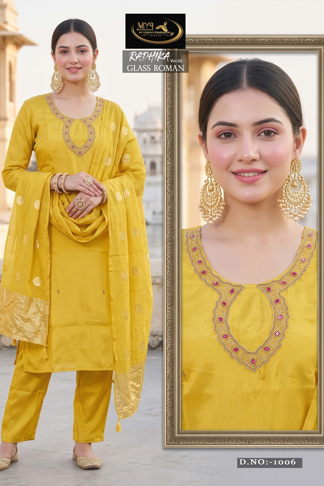 Radhika Vol 2 My9 Roman Readymade Pant Style Suits Manufacturer Ahmedabad