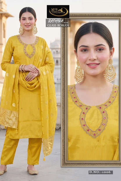 Radhika Vol 2 My9 Roman Readymade Pant Style Suits Manufacturer Ahmedabad