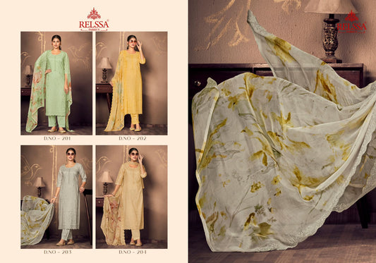Radhika Vol 2 Relssa Fabrics Cotton Lawn Pant Style Suits Wholesale