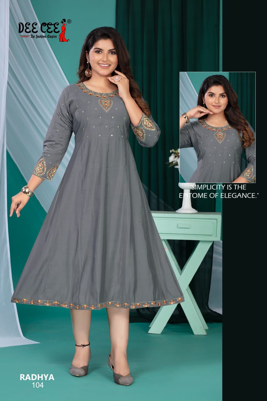 Radhya Deecee Roman Silk Anarkali Kurtis Wholesale Price