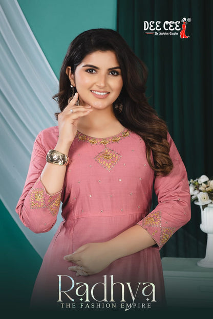 Radhya Deecee Roman Silk Anarkali Kurtis Wholesale Price