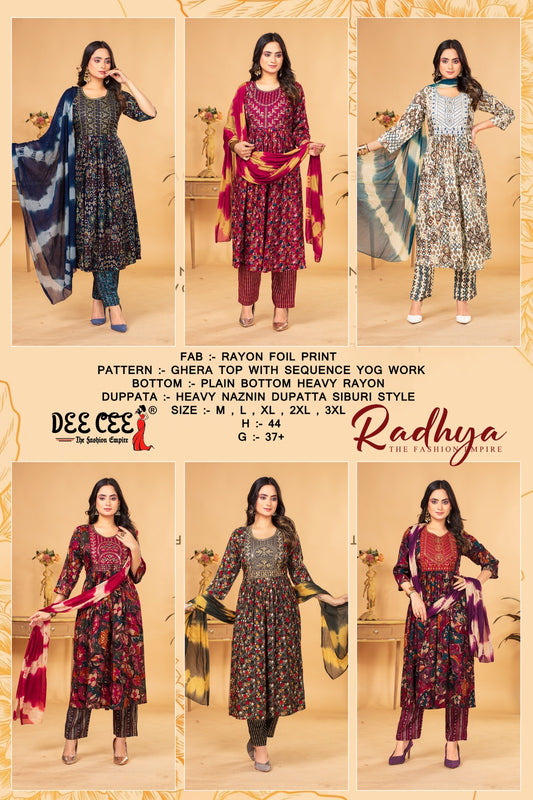 Radhya Deecee Rayon Readymade Pant Style Suits Wholesale Price