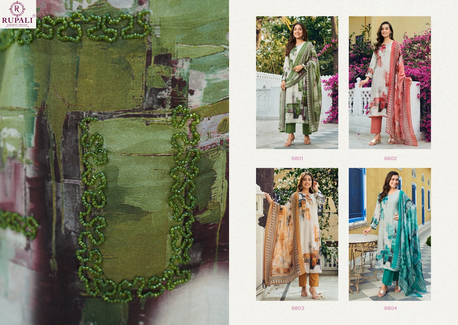 Radhya Rupali Muslin Pant Style Suits Supplier