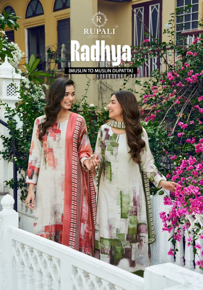 Radhya Rupali Muslin Pant Style Suits Supplier