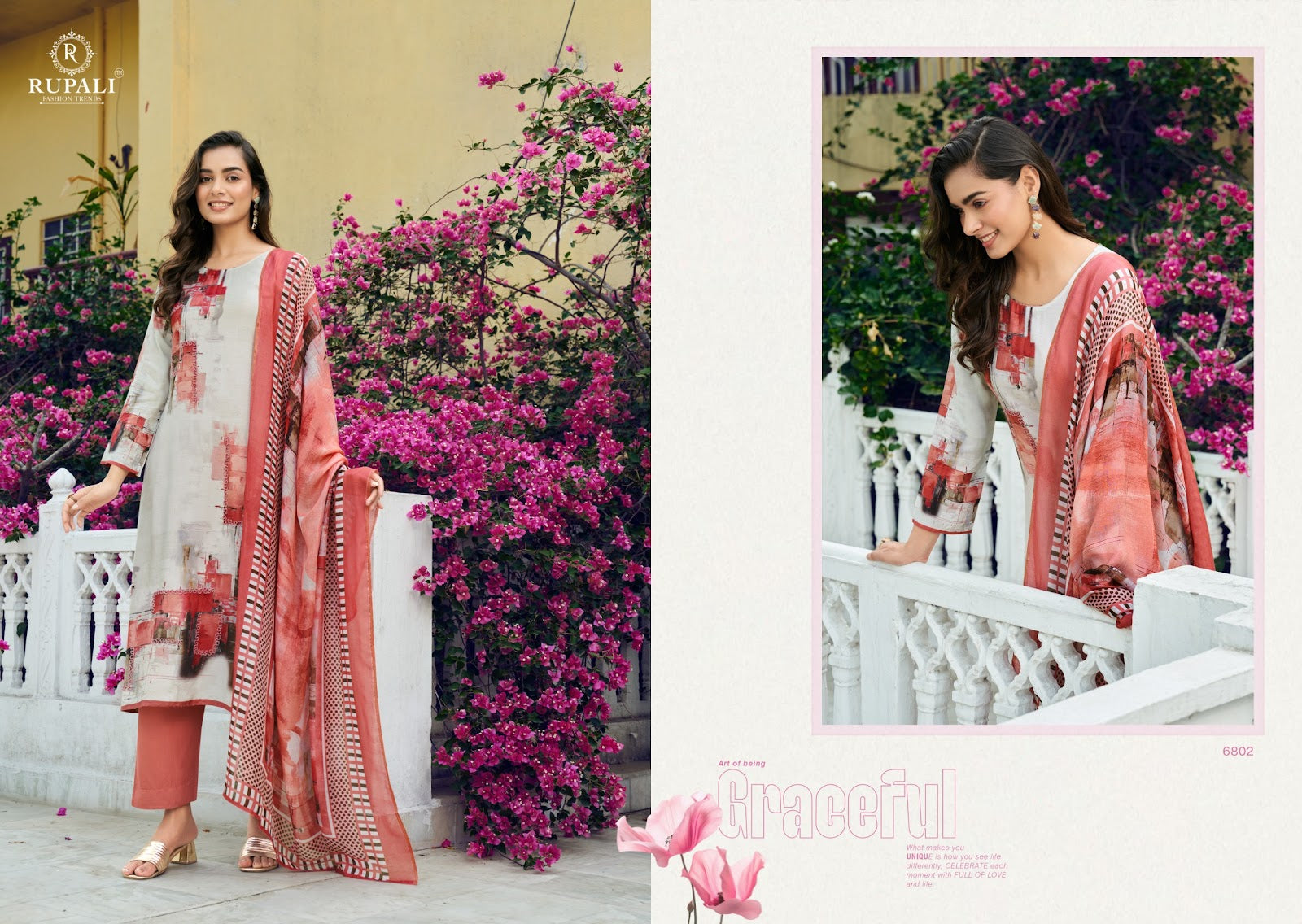 Radhya Rupali Muslin Pant Style Suits Supplier