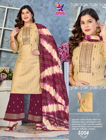 Radiant Glow Mlm Kalash Lifestyle Bombay Readymade Plazzo Style Suits Wholesale