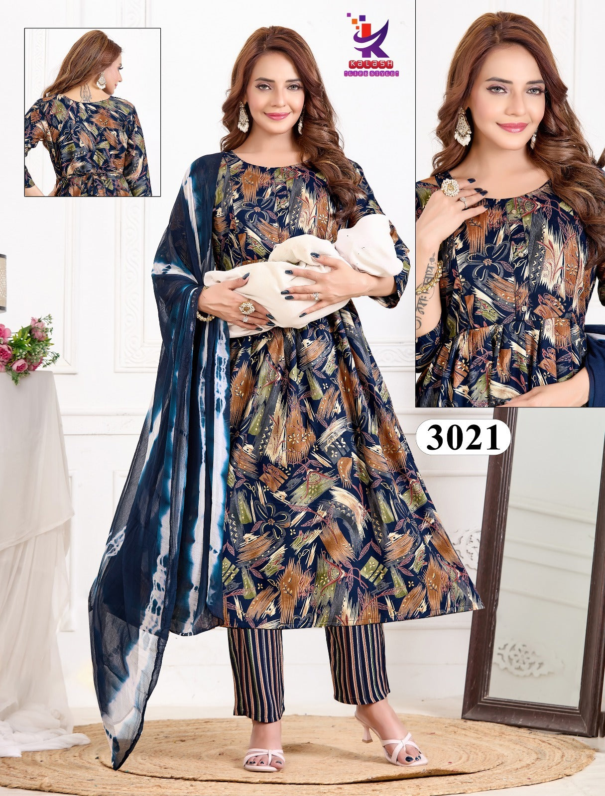 Radiant Moment Mlm Kalash Lifestyle Rayon 14Kg Feeding Readymade Suit Manufacturer India