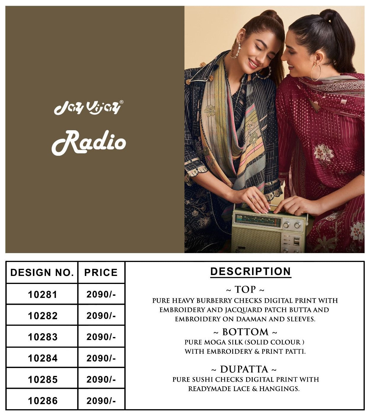 Radio Jay Vijay Pant Style Suits Supplier Ahmedabad