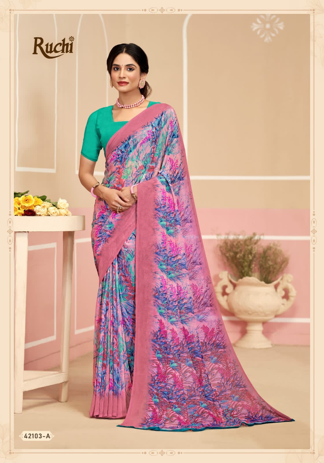 Ragaa 17 Ruchi Georgette Sarees Wholesale Price