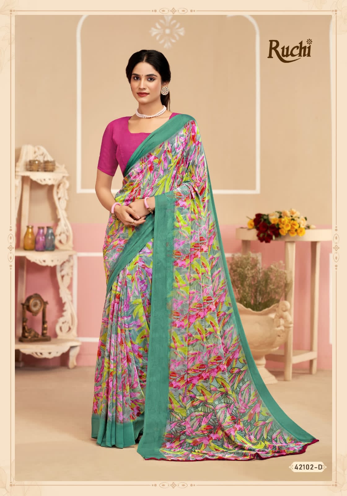 Ragaa 17 Ruchi Georgette Sarees Wholesale Price