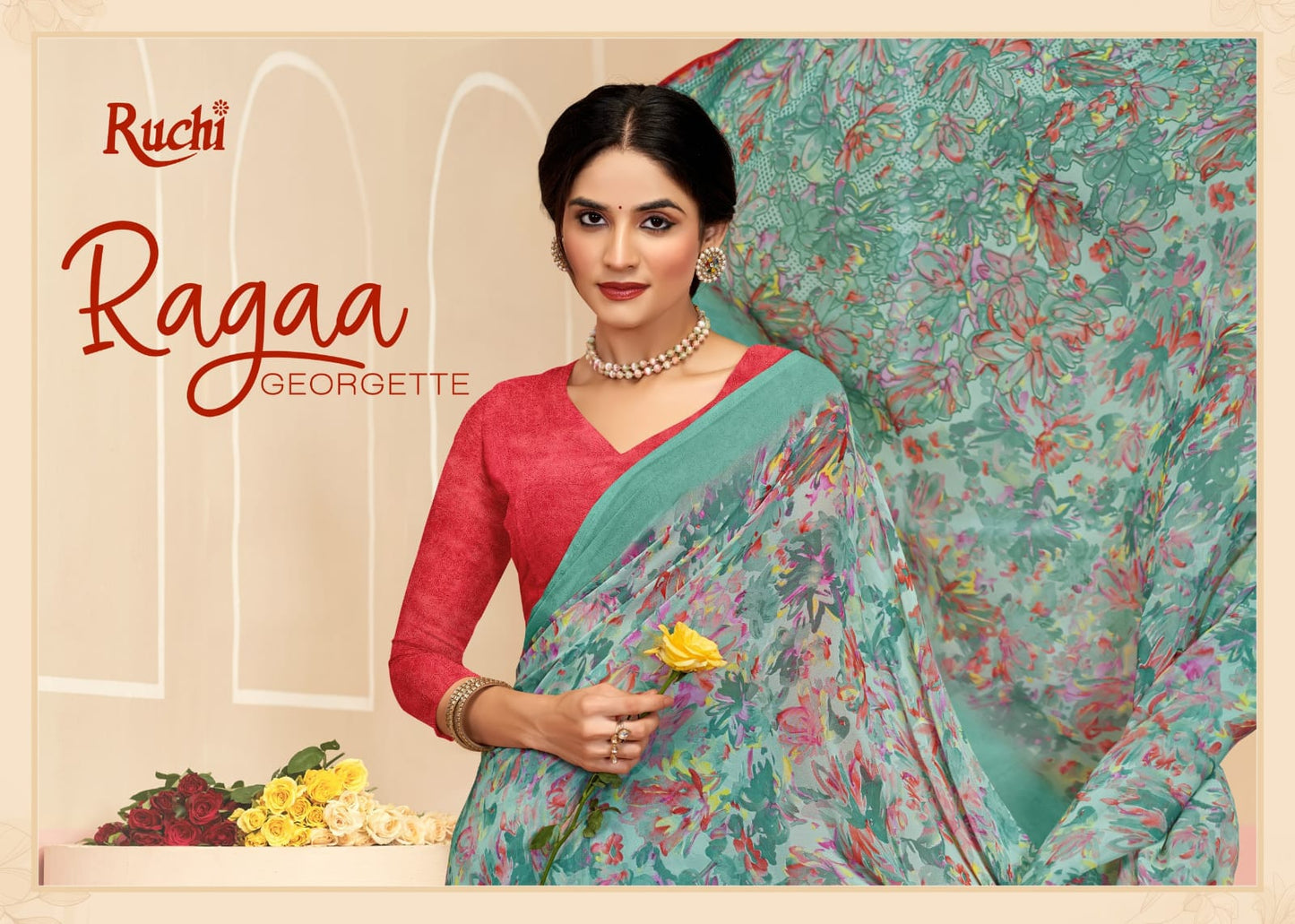 Ragaa 17 Ruchi Georgette Sarees Wholesale Price