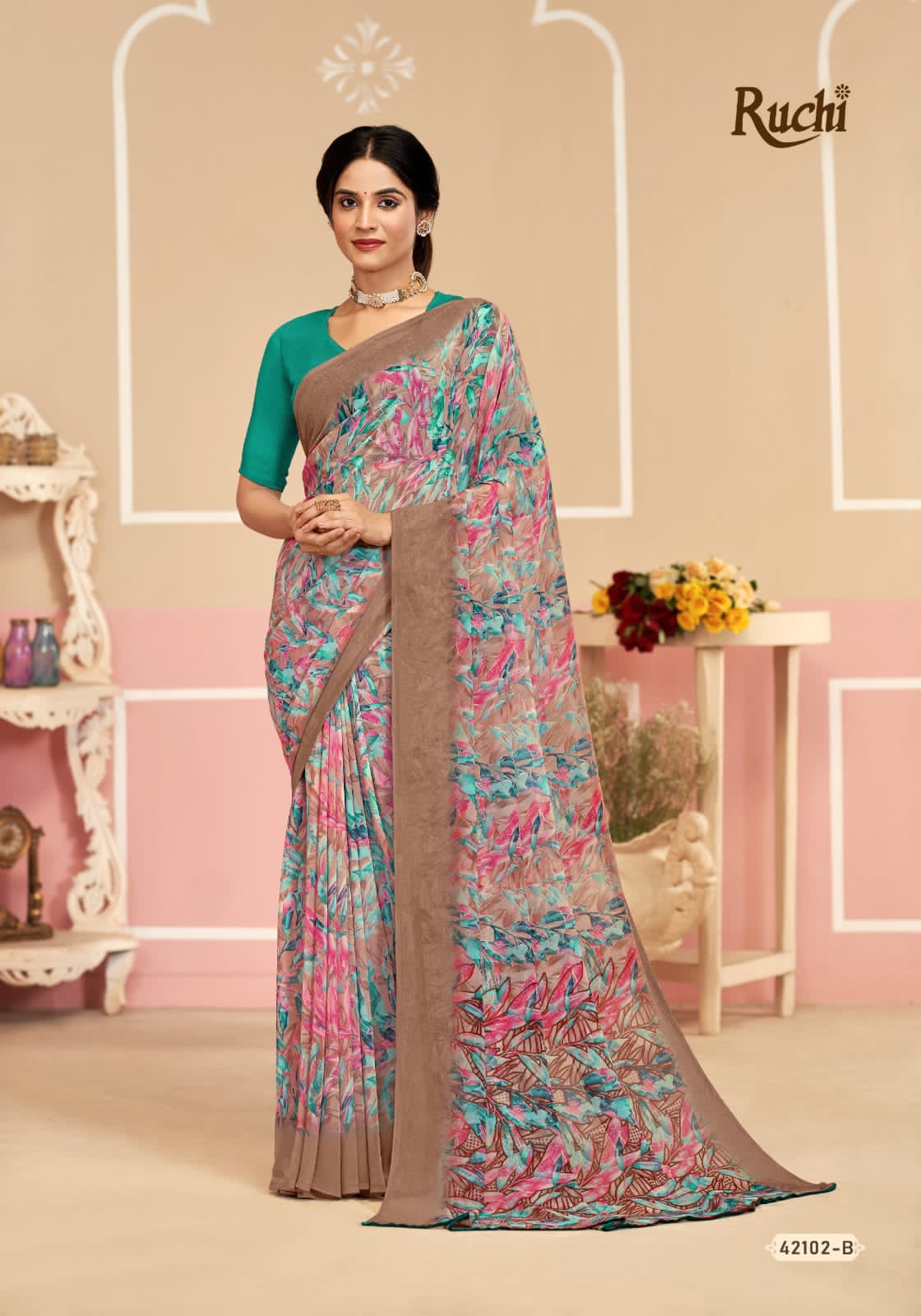 Ragaa 17 Ruchi Georgette Sarees Wholesale Price