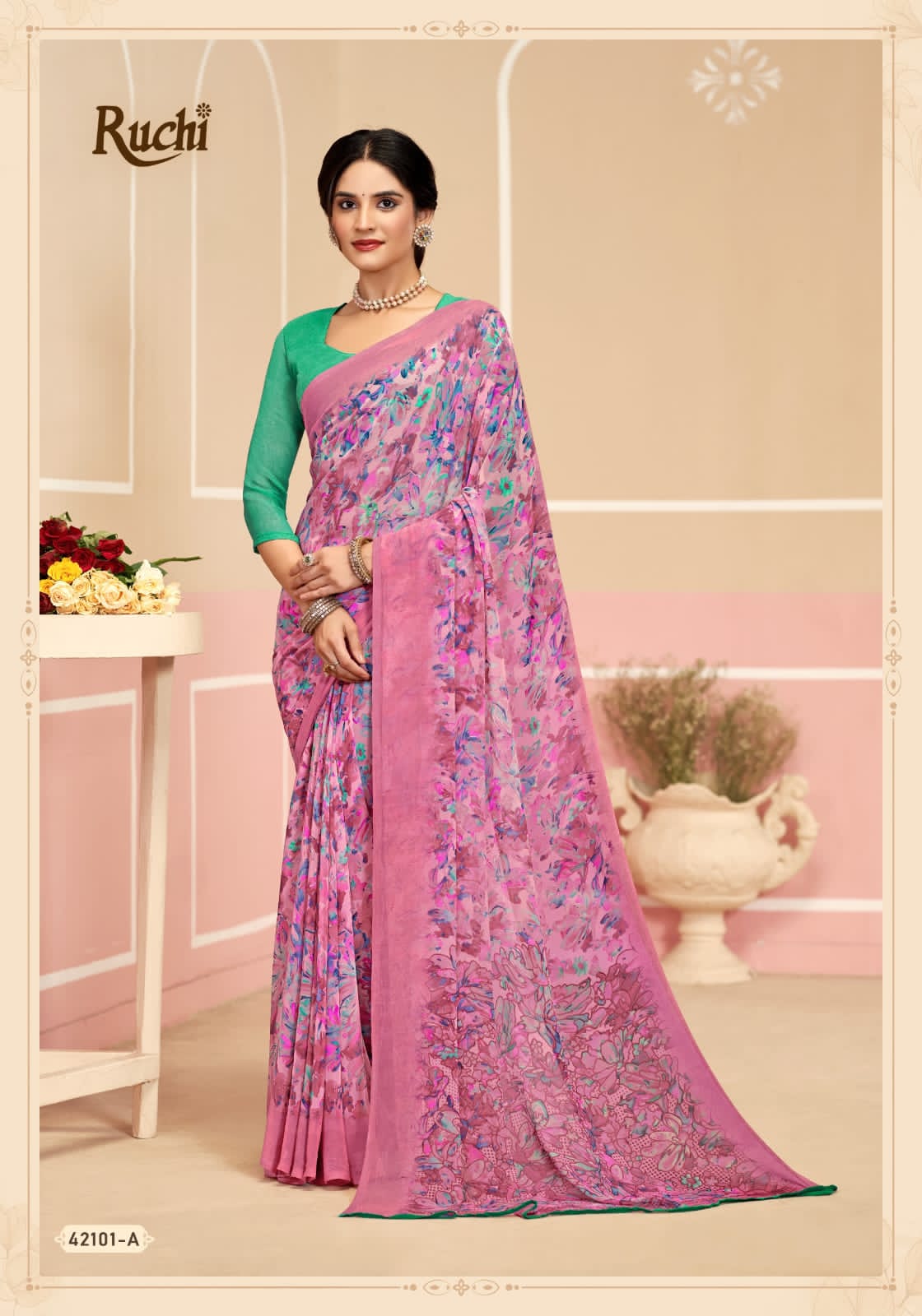 Ragaa 17 Ruchi Georgette Sarees Wholesale Price