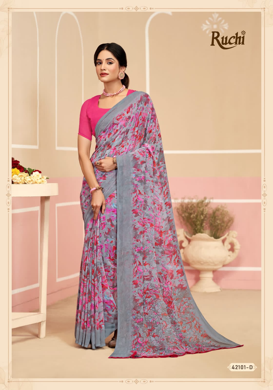 Ragaa 17 Ruchi Georgette Sarees Wholesale Price