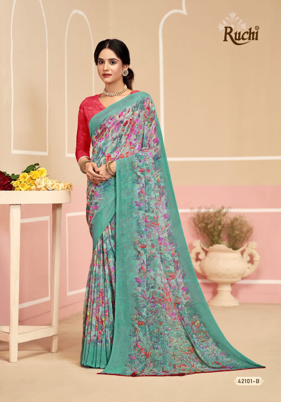 Ragaa 17 Ruchi Georgette Sarees Wholesale Price