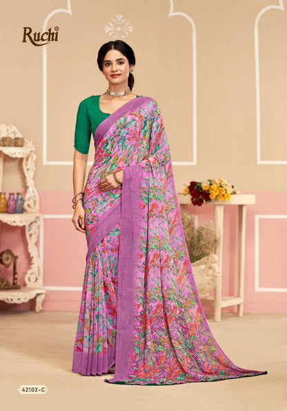Ragaa 17 Ruchi Georgette Sarees Wholesale Price