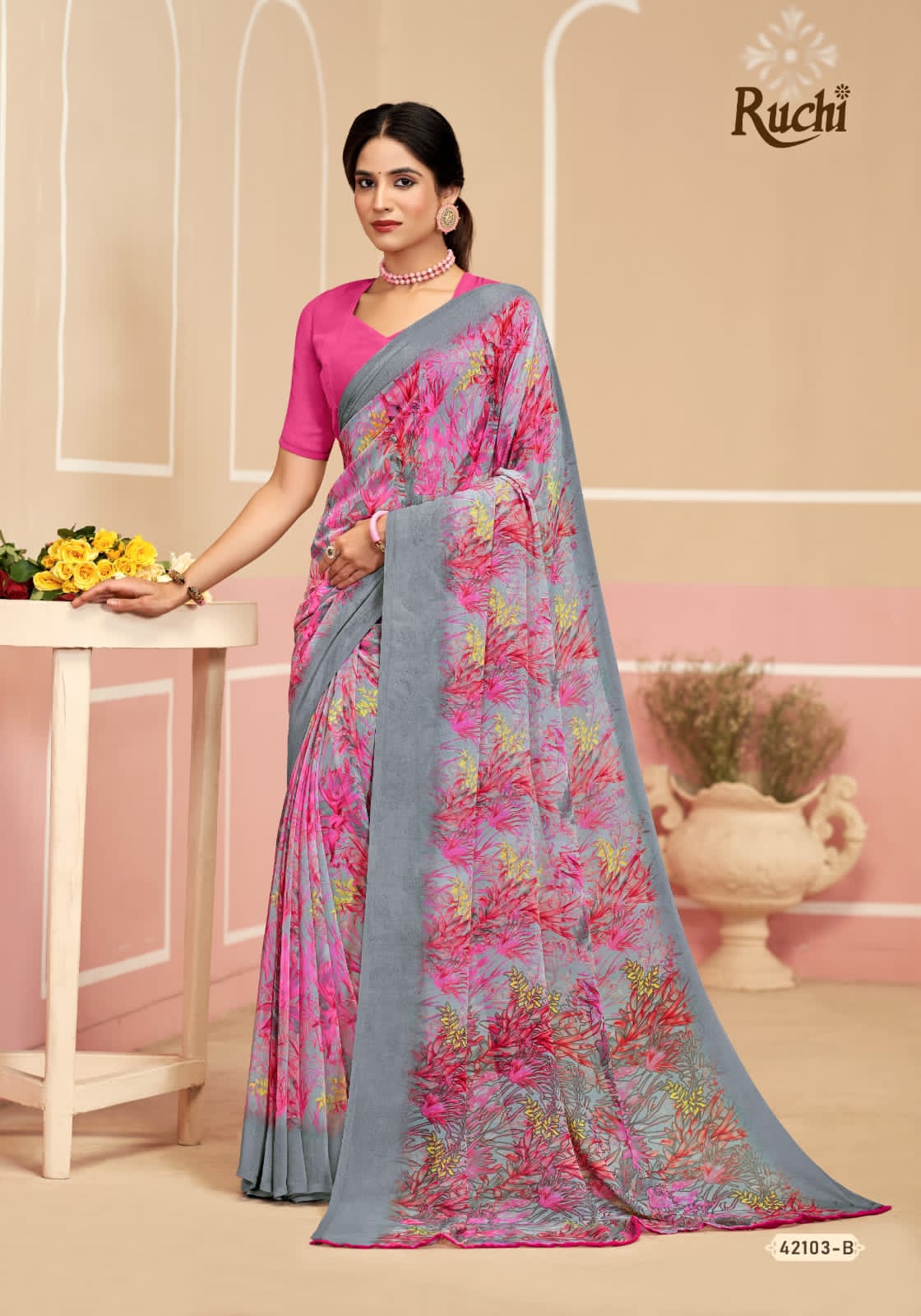 Ragaa 17 Ruchi Georgette Sarees Wholesale Price