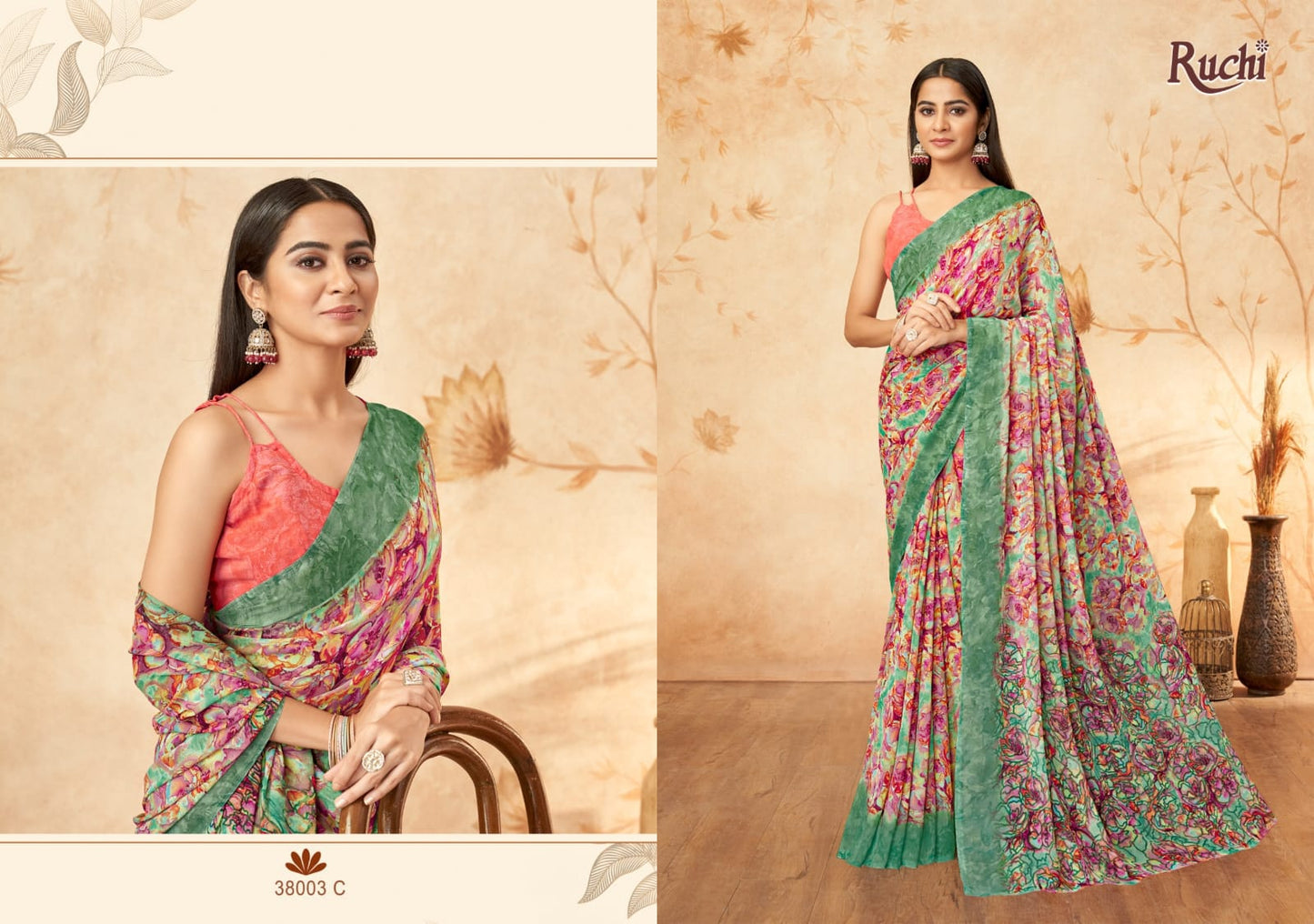Ragaa Georgette 15 Ruchi Sarees Supplier