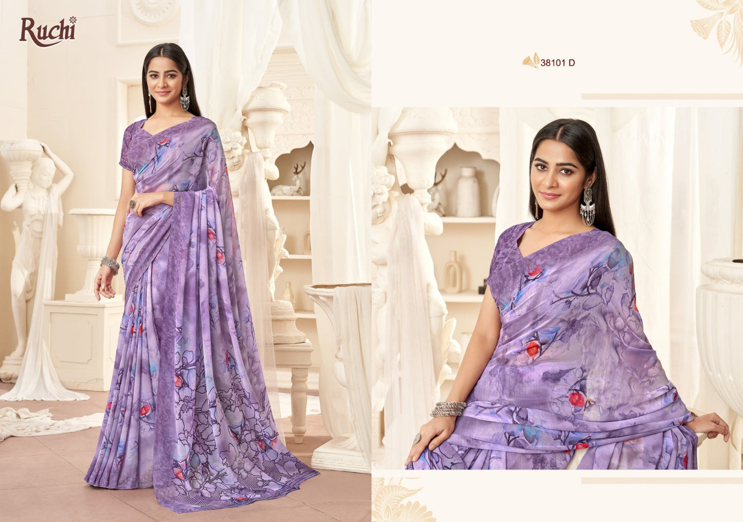 Ragaa Georgette 16 Ruchi Sarees Manufacturer India