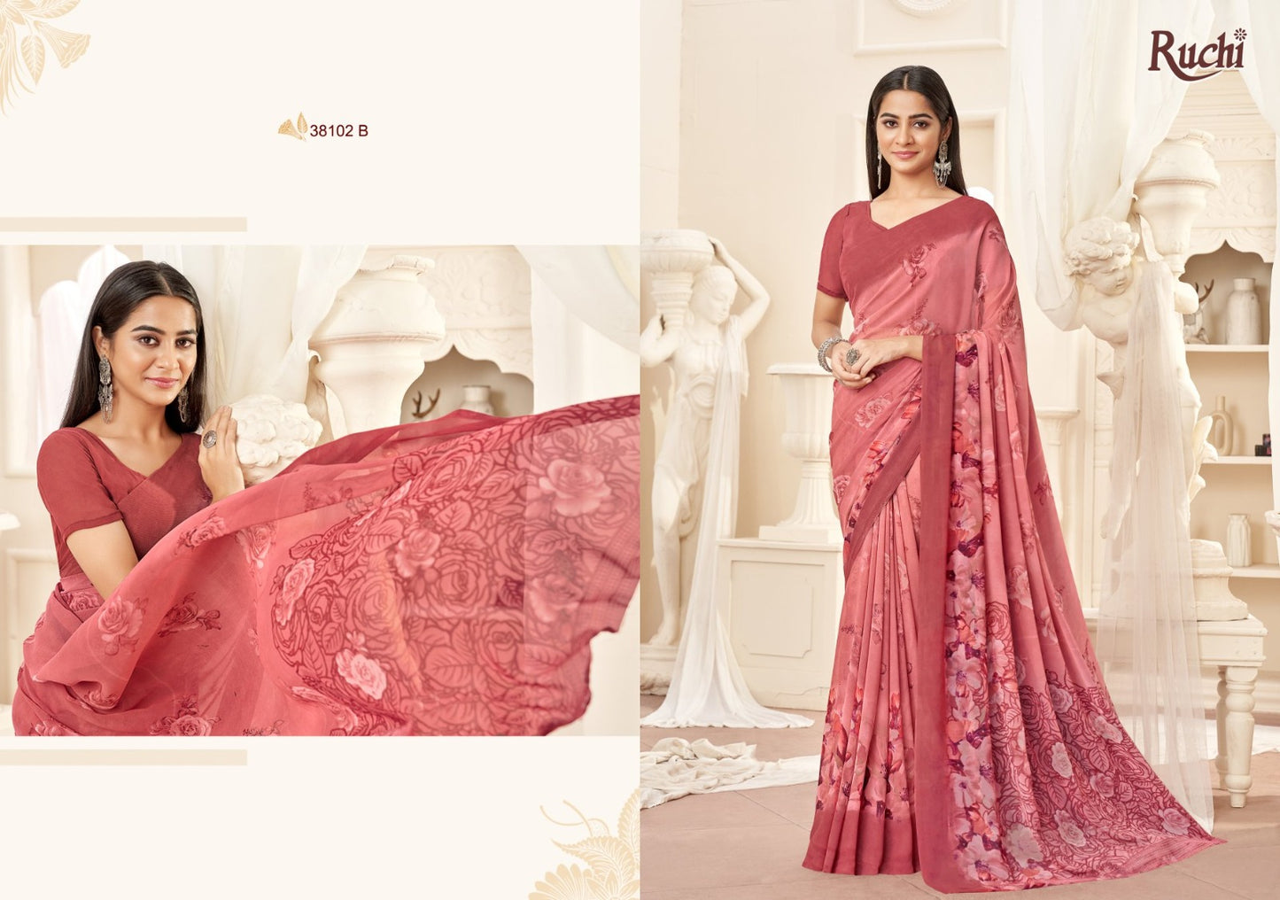 Ragaa Georgette 16 Ruchi Sarees Manufacturer India