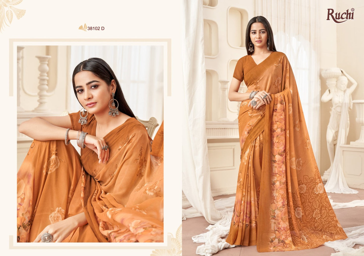 Ragaa Georgette 16 Ruchi Sarees Manufacturer India