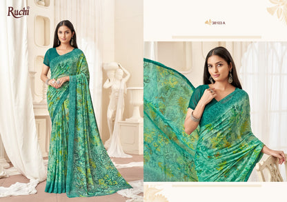 Ragaa Georgette 16 Ruchi Sarees Manufacturer India