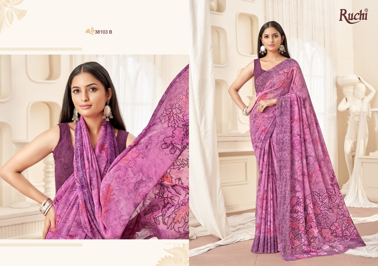 Ragaa Georgette 16 Ruchi Sarees Manufacturer India