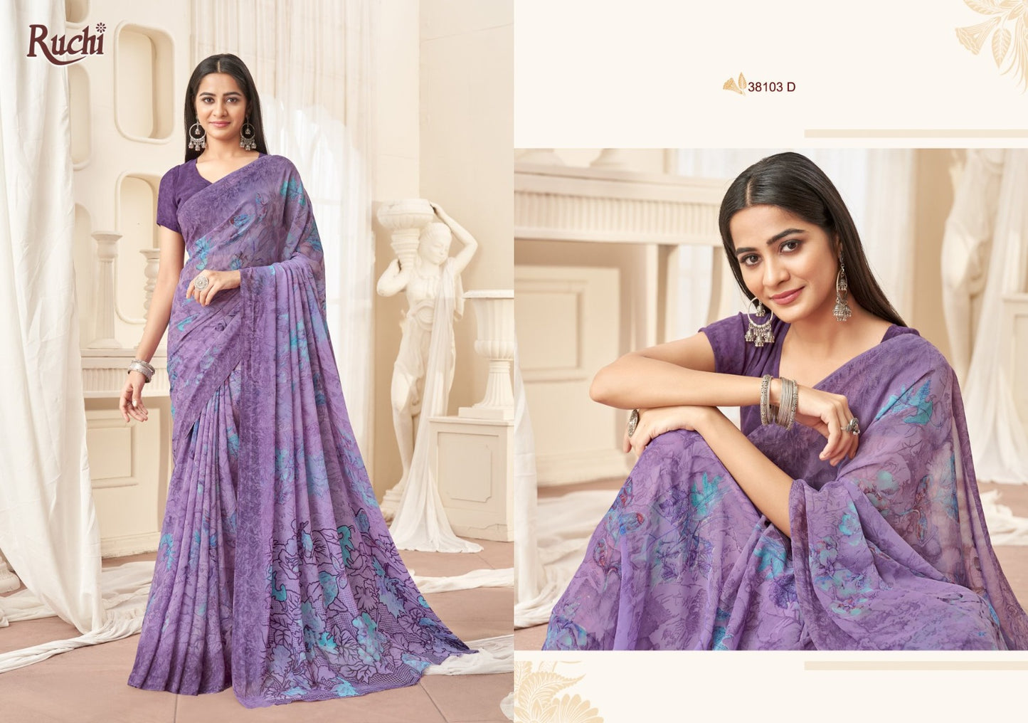 Ragaa Georgette 16 Ruchi Sarees Manufacturer India