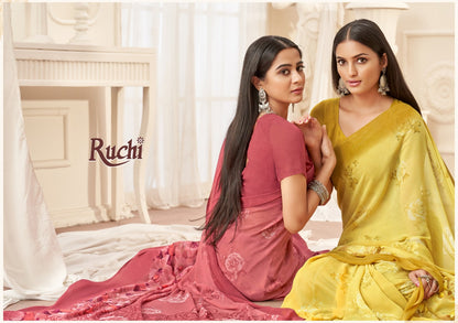 Ragaa Georgette 16 Ruchi Sarees Manufacturer India