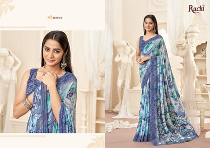 Ragaa Georgette 16 Ruchi Sarees Manufacturer India